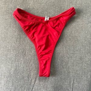 Red thong bikini bottom